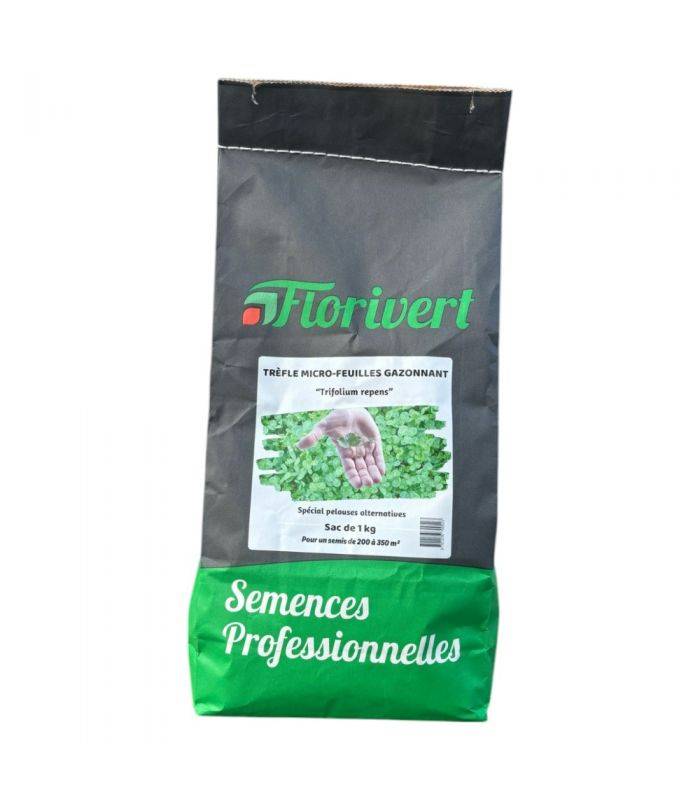Florivert - Trèfle micro-feuille gazonnant, résistant sécheresse, 1 kg, 200-350 m² - Florivert 1206296 - Image 1