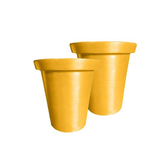 Pot de fleurs rond xxl delight 760l-lot de 2 - plast'up rotomoulage - Image 1