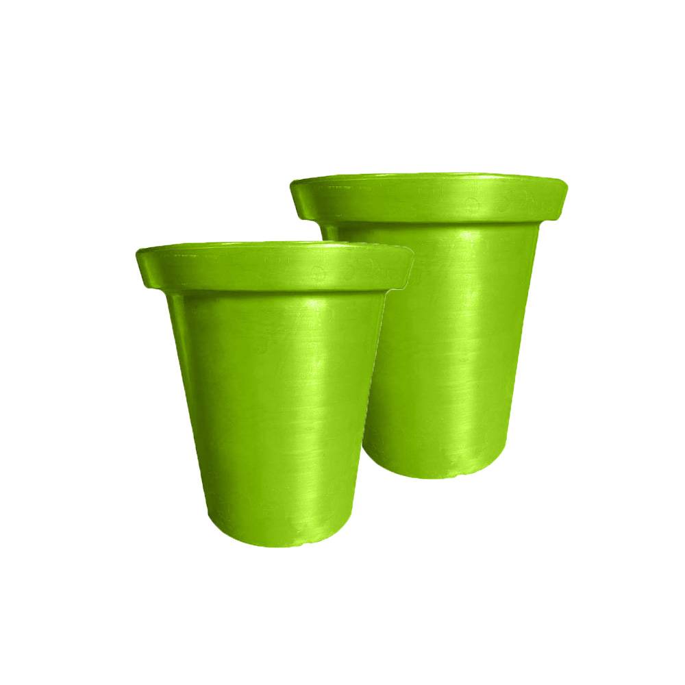 Pot de fleurs rond xxl delight 760l-lot de 2 - plast'up rotomoulage - Image 1