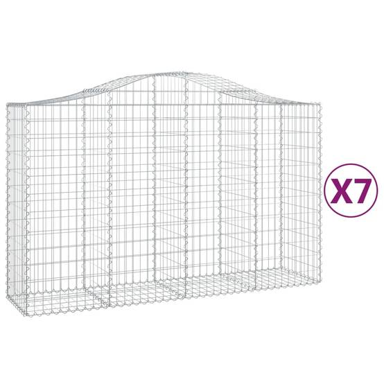 Vidaxl - Paniers à gabions arqués 7 pcs 200x50x120/140 cm Fer galvanisé vidaXL 3145666 - Image 2