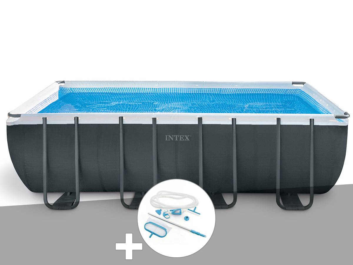 Kit piscine tubulaire Intex Ultra XTR Frame rectangulaire 5,49 x 2,74 x 1,32 m + Kit d'entretien - Image 1