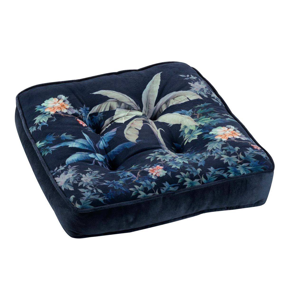 Coussin de Sol Imprimé "Fabulous" 40x40cm Bleu - Image 1