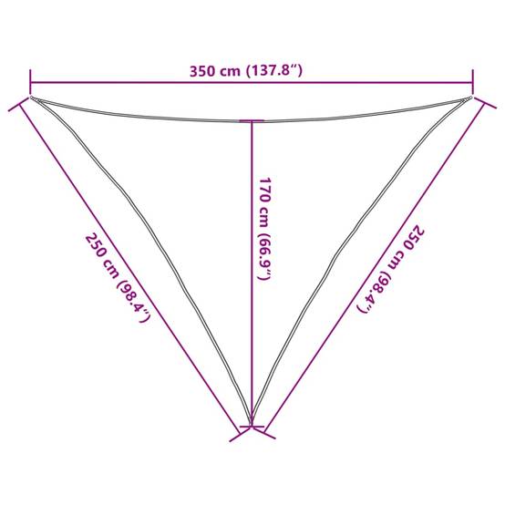 Voile d'ombrage PEHD gris clair 2,5 x 2,5 x 3,5 m - PANGIVO - Image 10