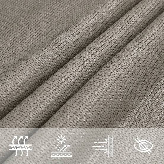 Voile d'ombrage PEHD gris clair 2,5 x 2,5 x 3,5 m - PANGIVO - Image 8