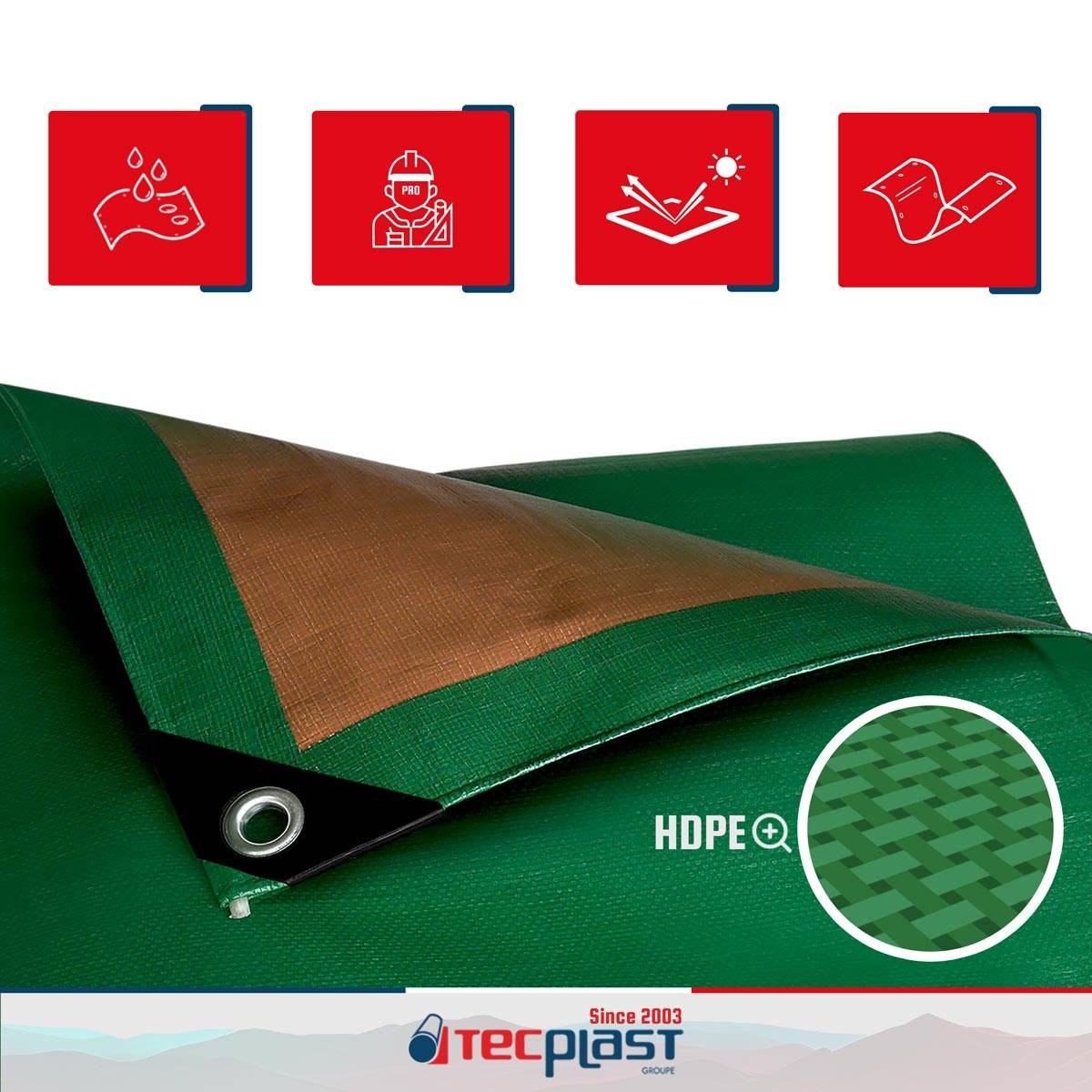 Pack Stockage Bois PROFESSIONNEL - 8 Bâches imperméables HQ250BO - 1,5x6m (x3) + 3x5m (x3) + 2x3m (x2) - PM3BO TECPLAST - Image 8