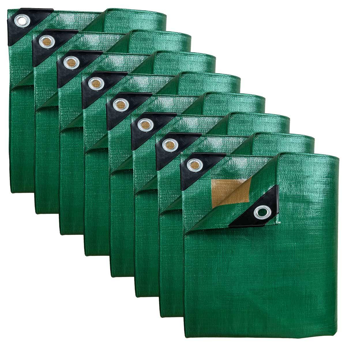 Pack Stockage Bois PROFESSIONNEL - 8 Bâches imperméables HQ250BO - 1,5x6m (x3) + 3x5m (x3) + 2x3m (x2) - PM3BO TECPLAST - Image 1