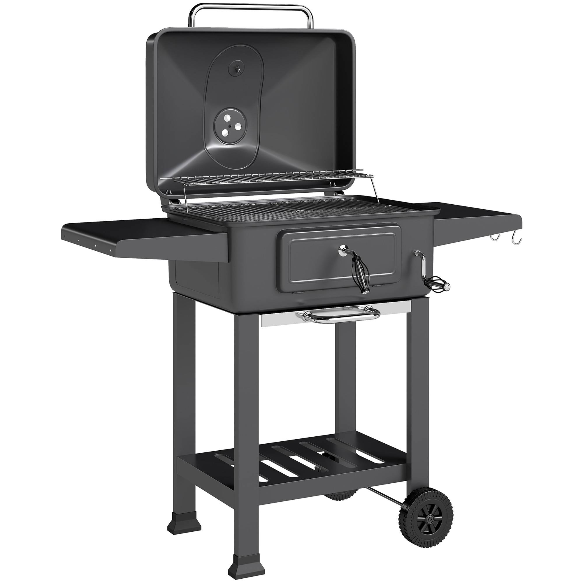 PANGIVO - Barbecue charbon chariot métal noir 112 x 63 x 101.5 cm - PANGIVO - Image 2