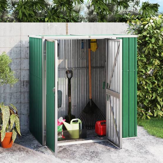 Maison Chic - Abri de jardin 1.43m² Cabane à outils Abri de jardin 1.43m² - vert 161x89x161 cm acier galvanisé MP10 MAISON CHIC - Image 2
