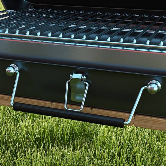 Outsunny - Barbecue à charbon portable pliable avec coque valise pour jardin camping pique-nique 47x30x28 cm noir - Outsunny - Image 6