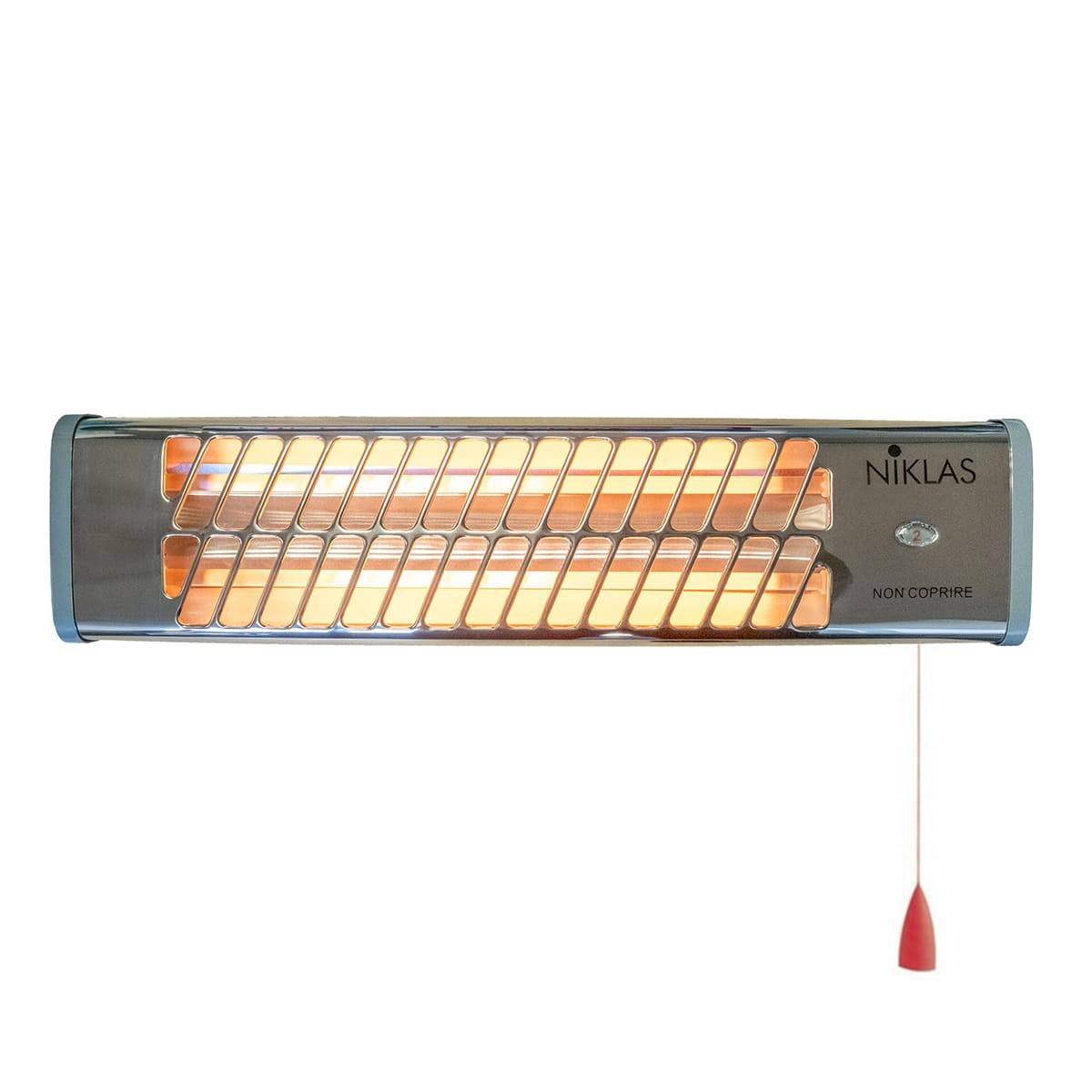 Reglette infrarouge quartz 1200W chauffage mural intérieur et extérieur NIKLAS - Image 1