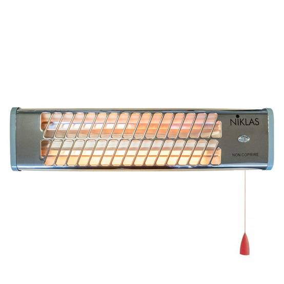 Reglette infrarouge quartz 1200W chauffage mural intérieur et extérieur NIKLAS - Image 5