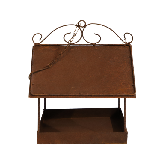 Mangeoire en métal marron 24 x 17 x 24 cm Chemin de campagne