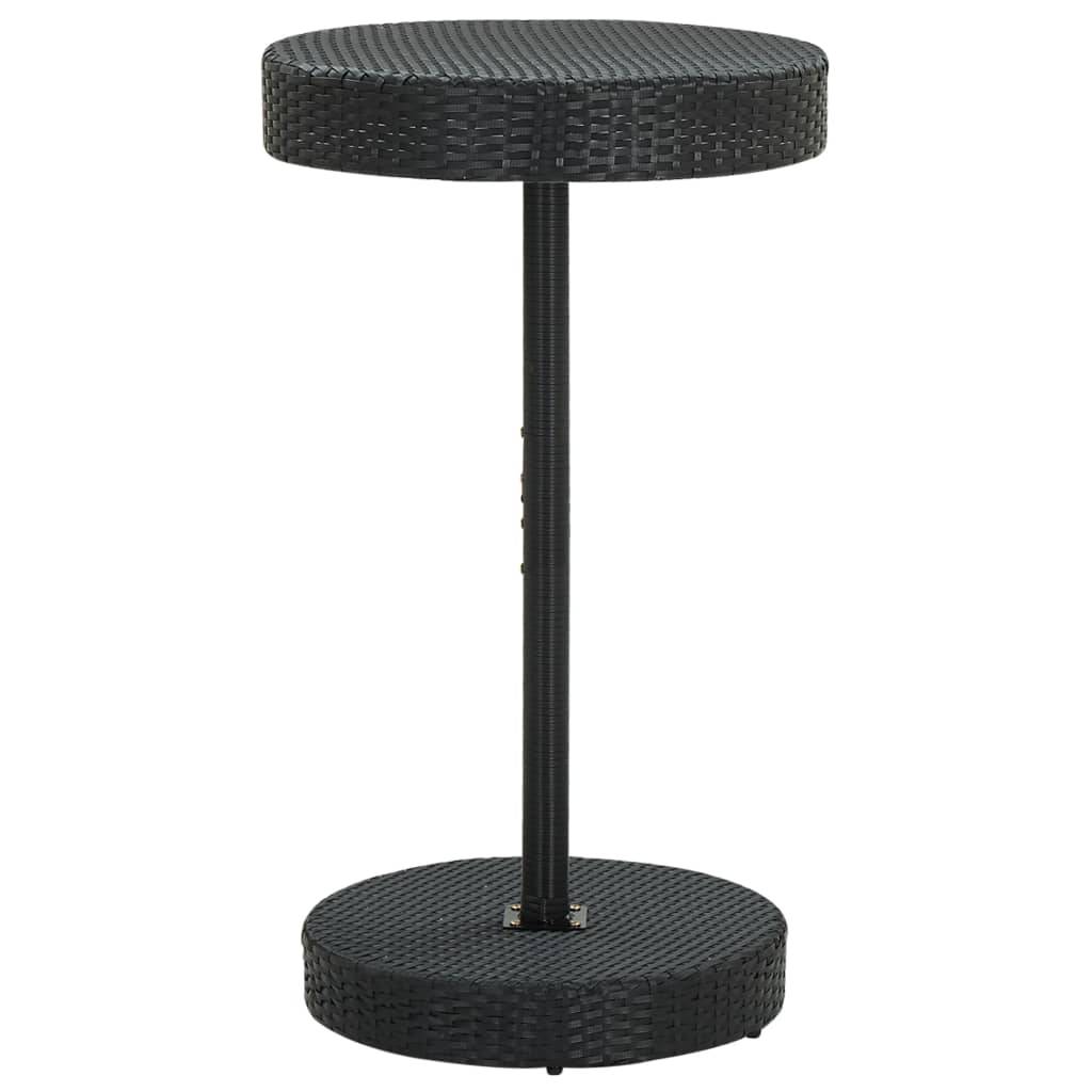 PANGIVO - Table de jardin Noir 60.5 x 106 cm Résine tressée - PANGIVO