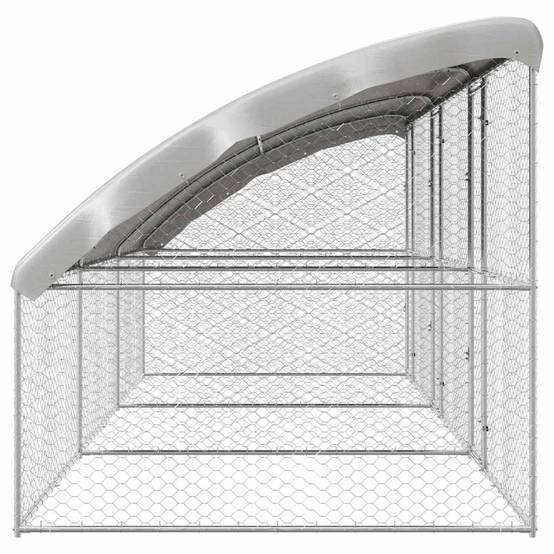 Enclos Chien Acier Grand Espace Extérieur 6m Argent - ComfortXL Outdoor Living - Image 5