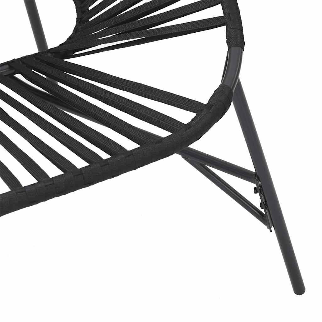 PANGIVO - Lot de 3 Chaise de jardin noir résine tressée 77 x 68,5 x 82 cm - PANGIVO - Image 9