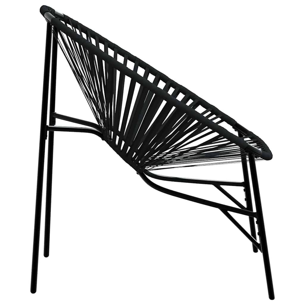 PANGIVO - Lot de 3 Chaise de jardin noir résine tressée 77 x 68,5 x 82 cm - PANGIVO - Image 7