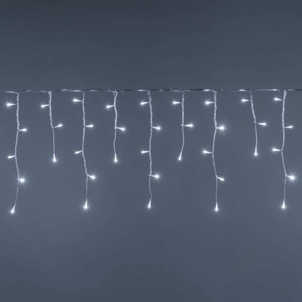Lotti - Guirlande stalactite 6M H40cm 200 LED blanc froid effet chute de neige 230V câble blanc Lotti - Image 1
