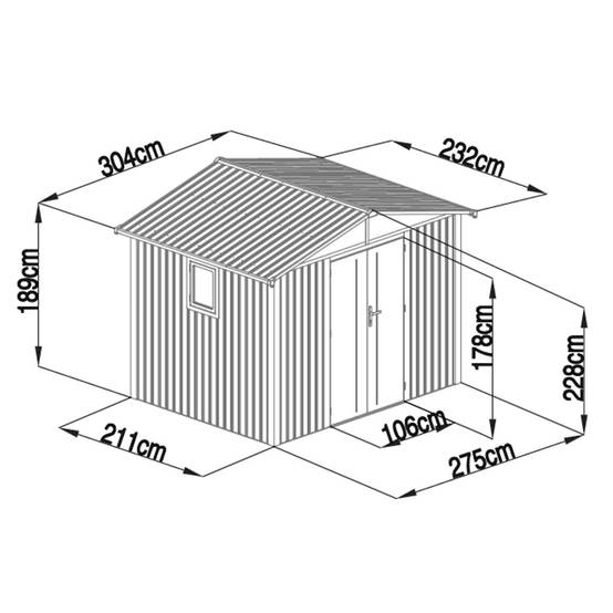 Trigano Jardin - Abri de jardin Aluminium Blanc 5.71 m² + kit d'ancrage - Image 3