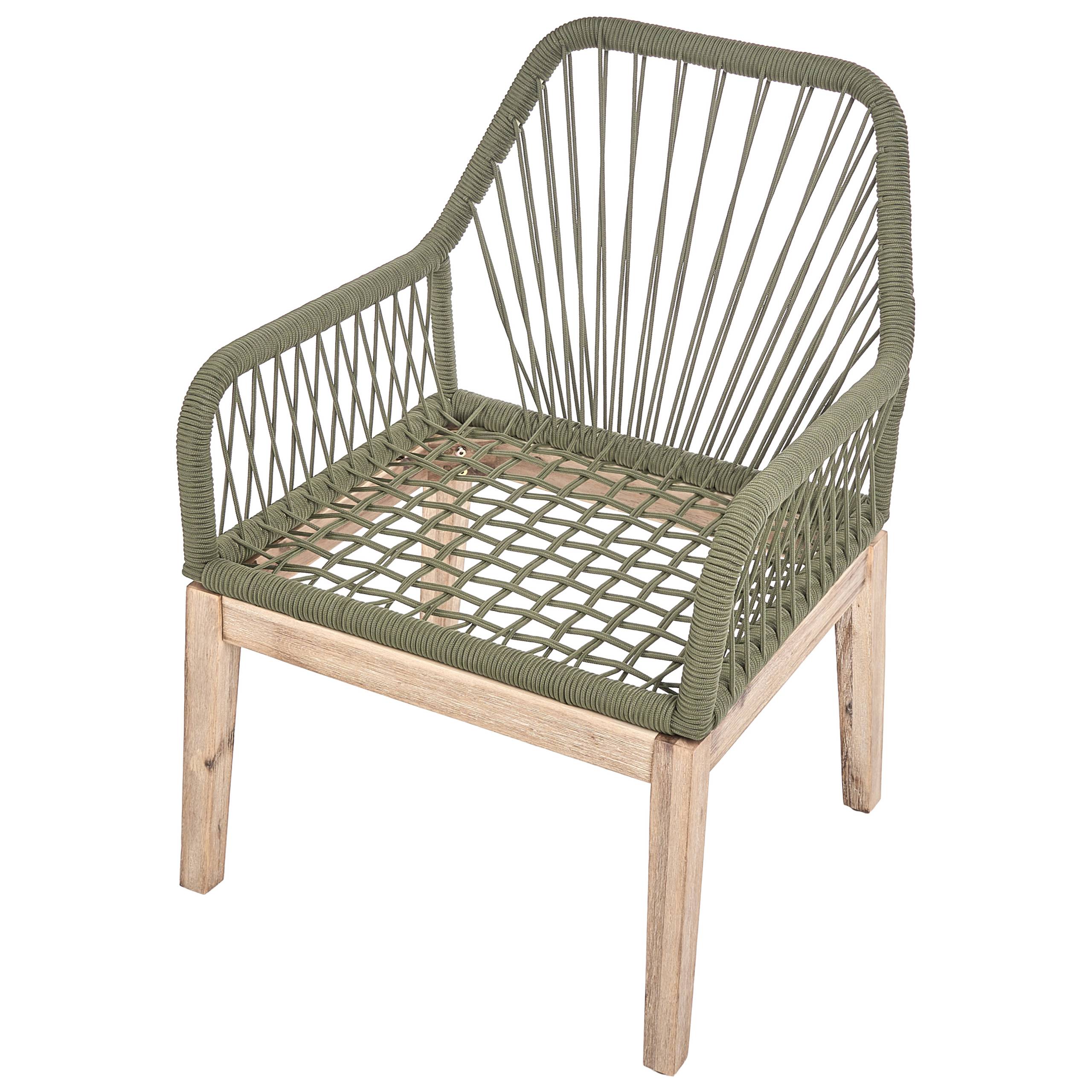 Beliani - Chaise de jardin Acacia Vert olive OLBIA - Beliani - Image 7
