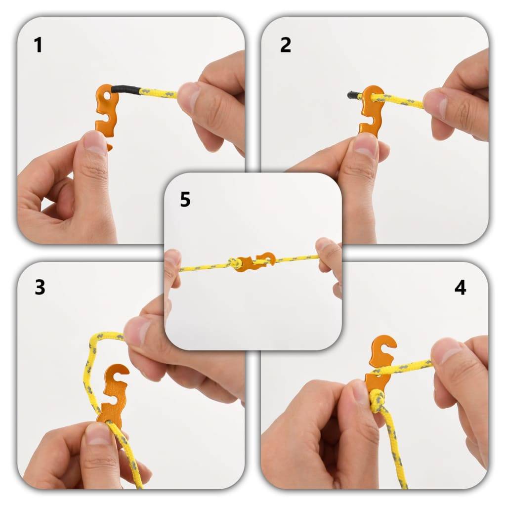 Cordes de haubanage avec clés réfléchissantes 8 pcs 4 m 4 mm Maison Chic - Image 1