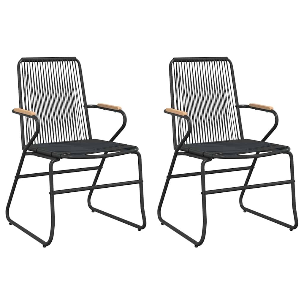 Vidaxl - Ensemble à manger de jardin 3 pcs-Salons de jardin noir rotin PVC 563530 - Image 4