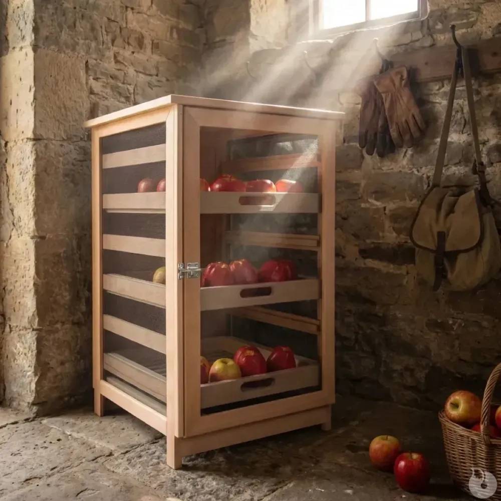 Garde-manger Masy 243 en hêtre, 3 tiroirs, hauteur 81 cm