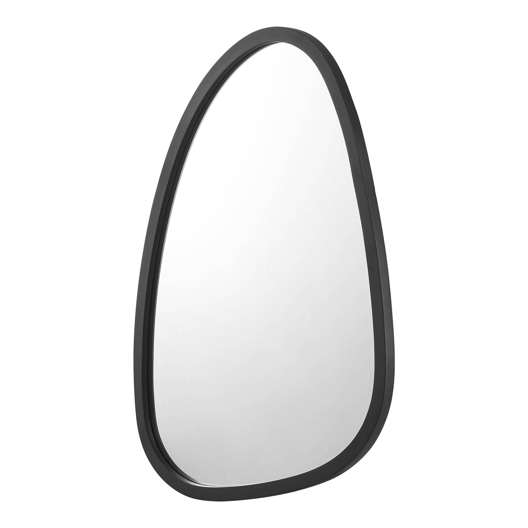 Helloshop26 - Miroir mural asymétrique 62 x 50 cm noir mat - Image 1
