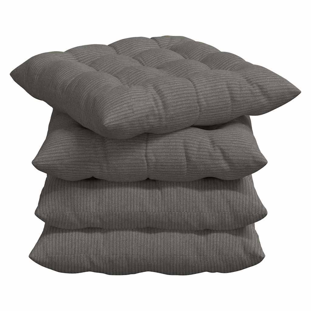 Coussins de siège 4 pcs Gris clair 40 x 40 x 6 cm Maison Chic - Image 1