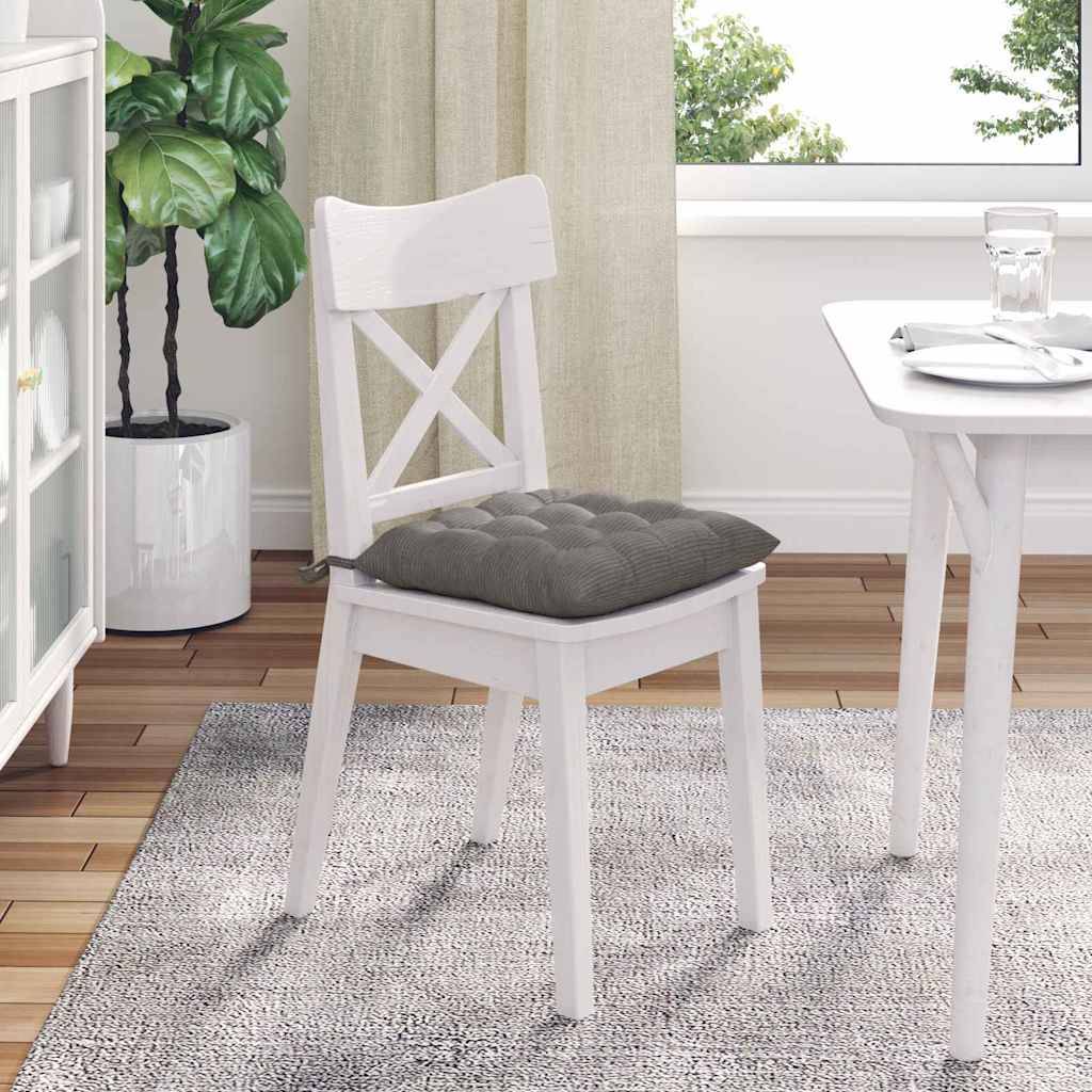 Coussins de siège 4 pcs Gris clair 40 x 40 x 6 cm Maison Chic - Image 4
