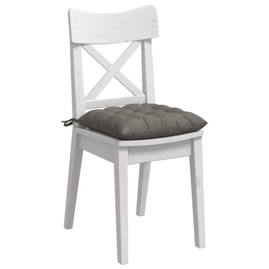 Coussins de siège 4 pcs Gris clair 40 x 40 x 6 cm Maison Chic - Image 3