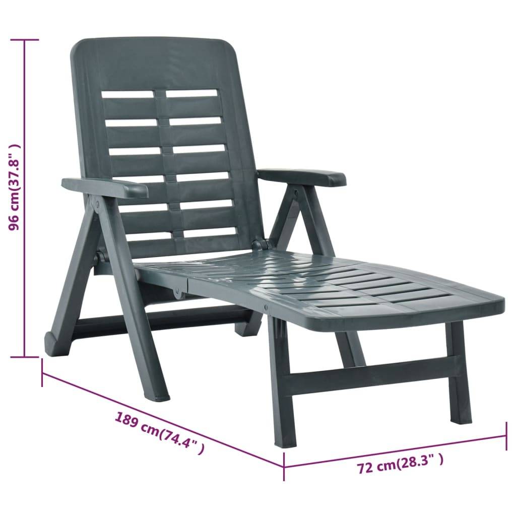 ComfortXL - Transat Jardin Pliant Plastique Vert – ComfortXL Outdoor Living - Image 9