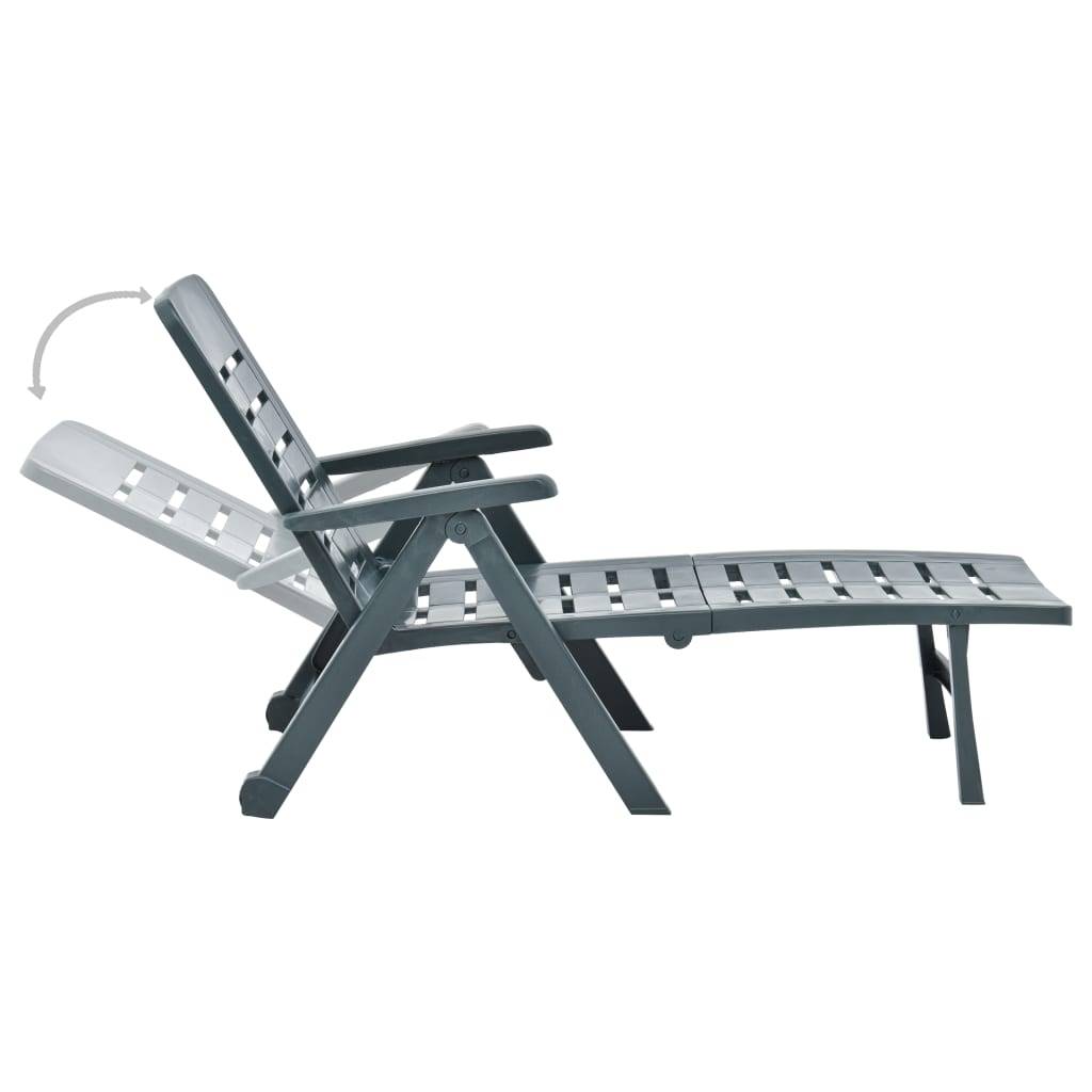 ComfortXL - Transat Jardin Pliant Plastique Vert – ComfortXL Outdoor Living - Image 4