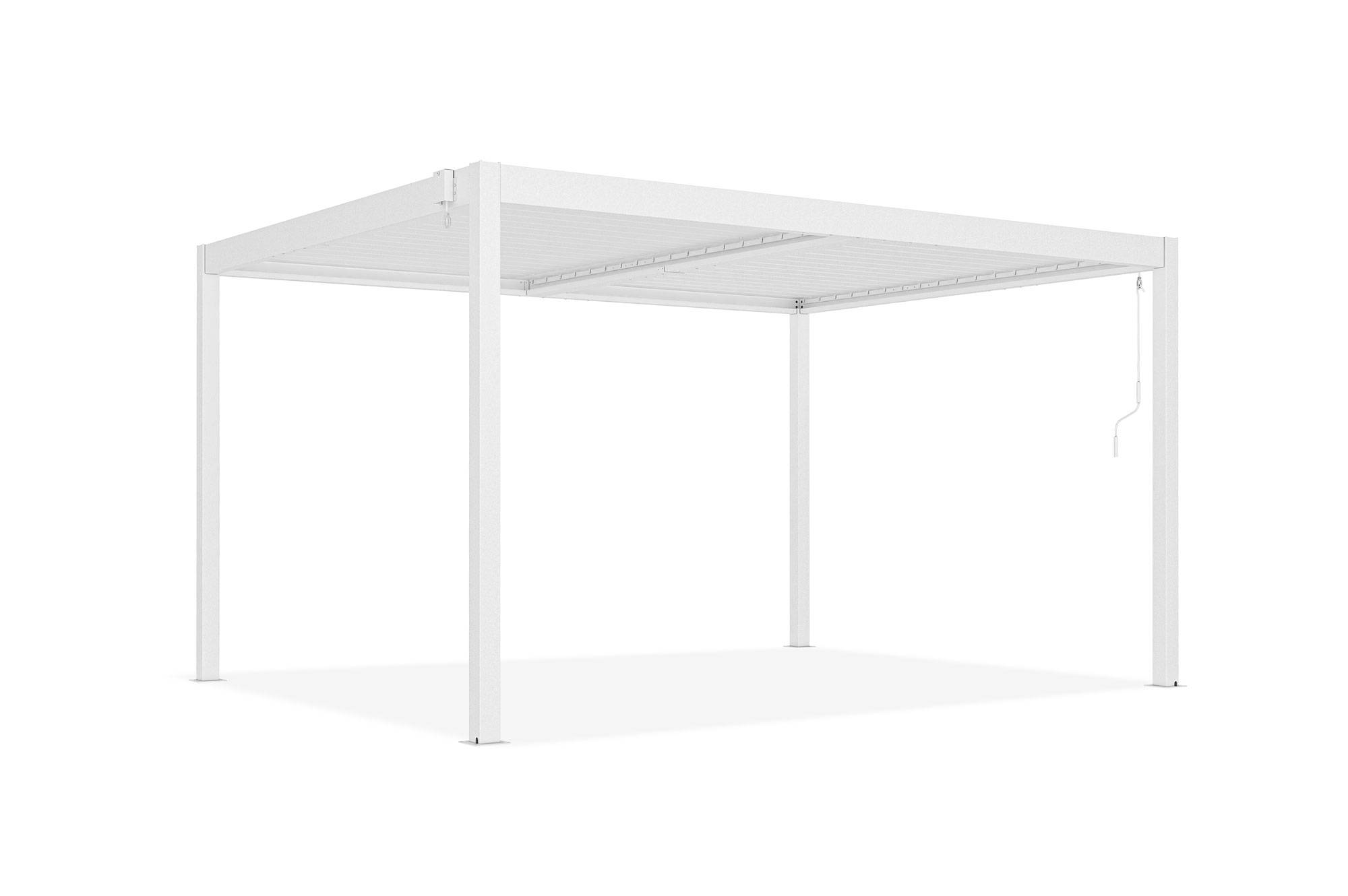 CAZEBOO - Cazeboo Pergola bioclimatique autoportée PIANA 4x3 m aluminium blanc - lames orientables - pergola autoportée 3x4 m - Image 7