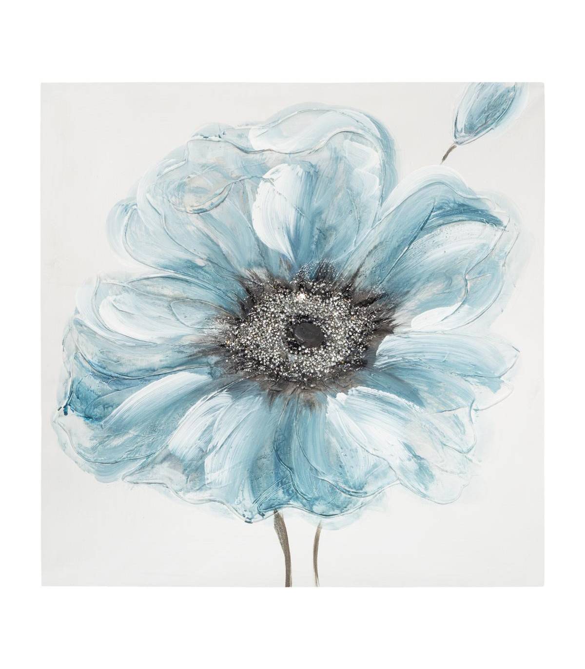 Tableau Toile murale Peinture en relief Fleurs 48 x 48 cm - Image 1