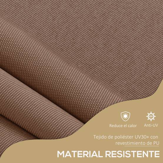 Store banne rétractable manuel à manivelle 300 x 120 x 210-300 cm, hauteur réglable, imperméable et anti-UV, couleur café - Image 8