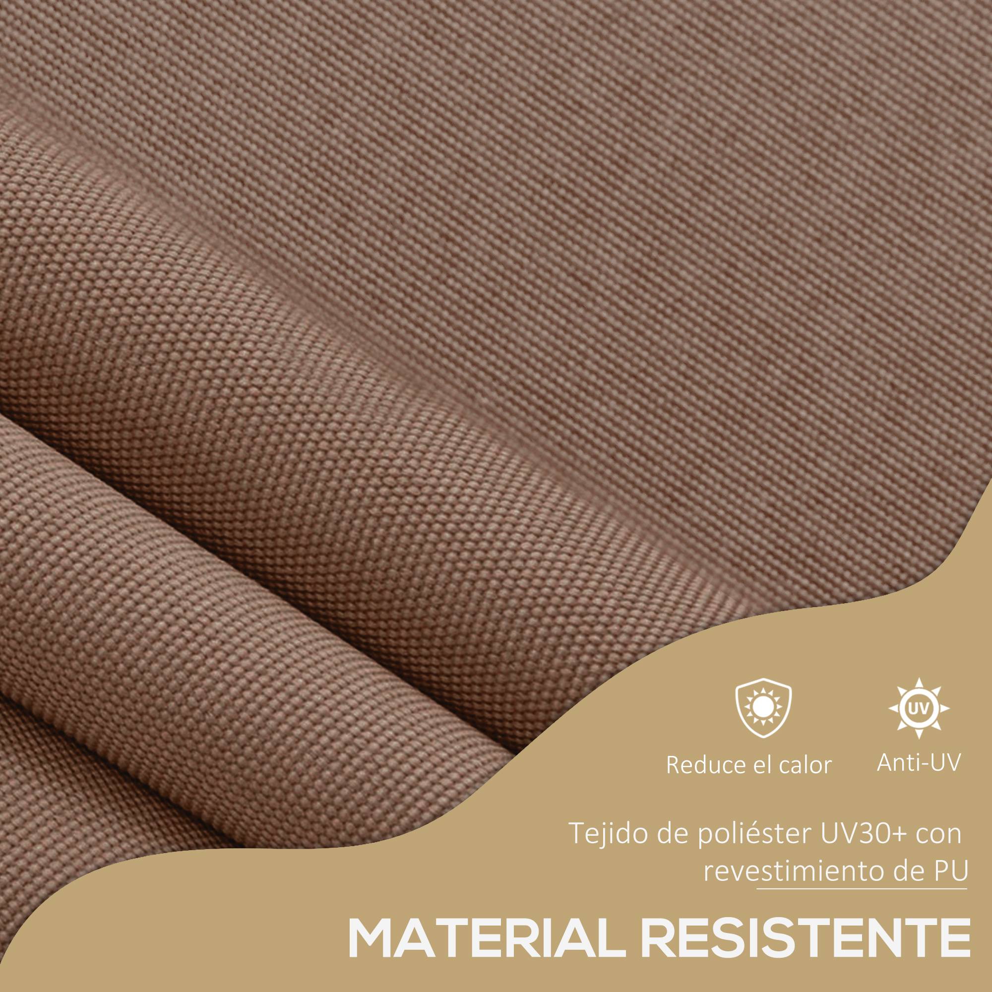 Store banne rétractable manuel à manivelle 300 x 120 x 210-300 cm, hauteur réglable, imperméable et anti-UV, couleur café - Image 8