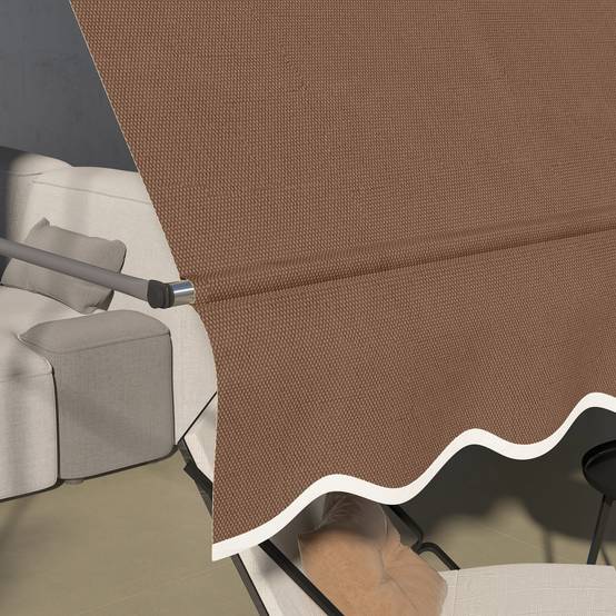 Store banne rétractable manuel à manivelle 300 x 120 x 210-300 cm, hauteur réglable, imperméable et anti-UV, couleur café - Image 10