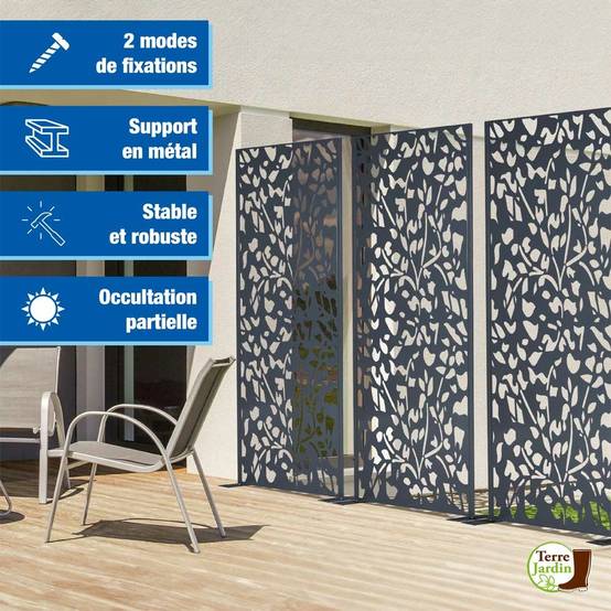 Claustra de jardin 160 x 60 cm - Panneau décoratif extérieur - TERRE JARDIN - Image 2