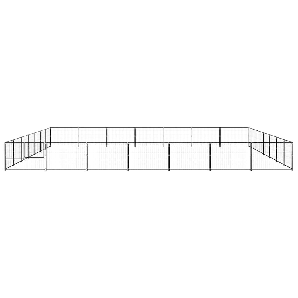 Vidaxl - Chenil Noir 49 m² Acier vidaXL 3082179 - Image 6