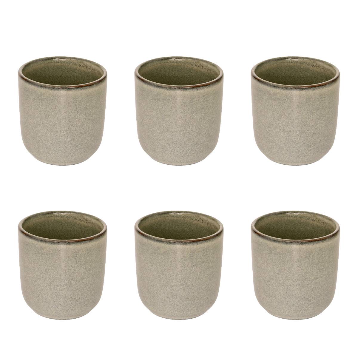 Lot de 6 Tasses à Café "Terre Inconnue" 10cl Vert Clair - Image 1
