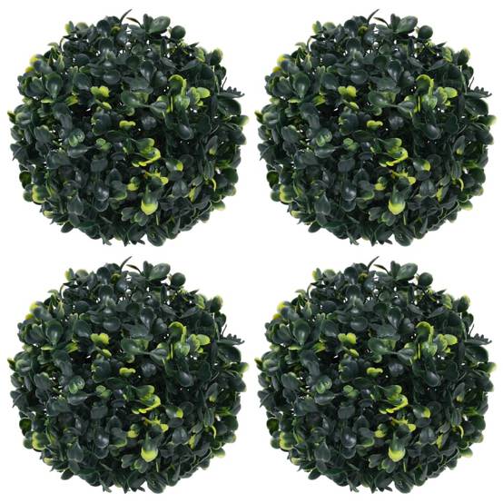 Boules de buis artificielles polyéthylène vert 12 x 12 x 12 cm, poids:0.3kg - PANGIVO - Image 1