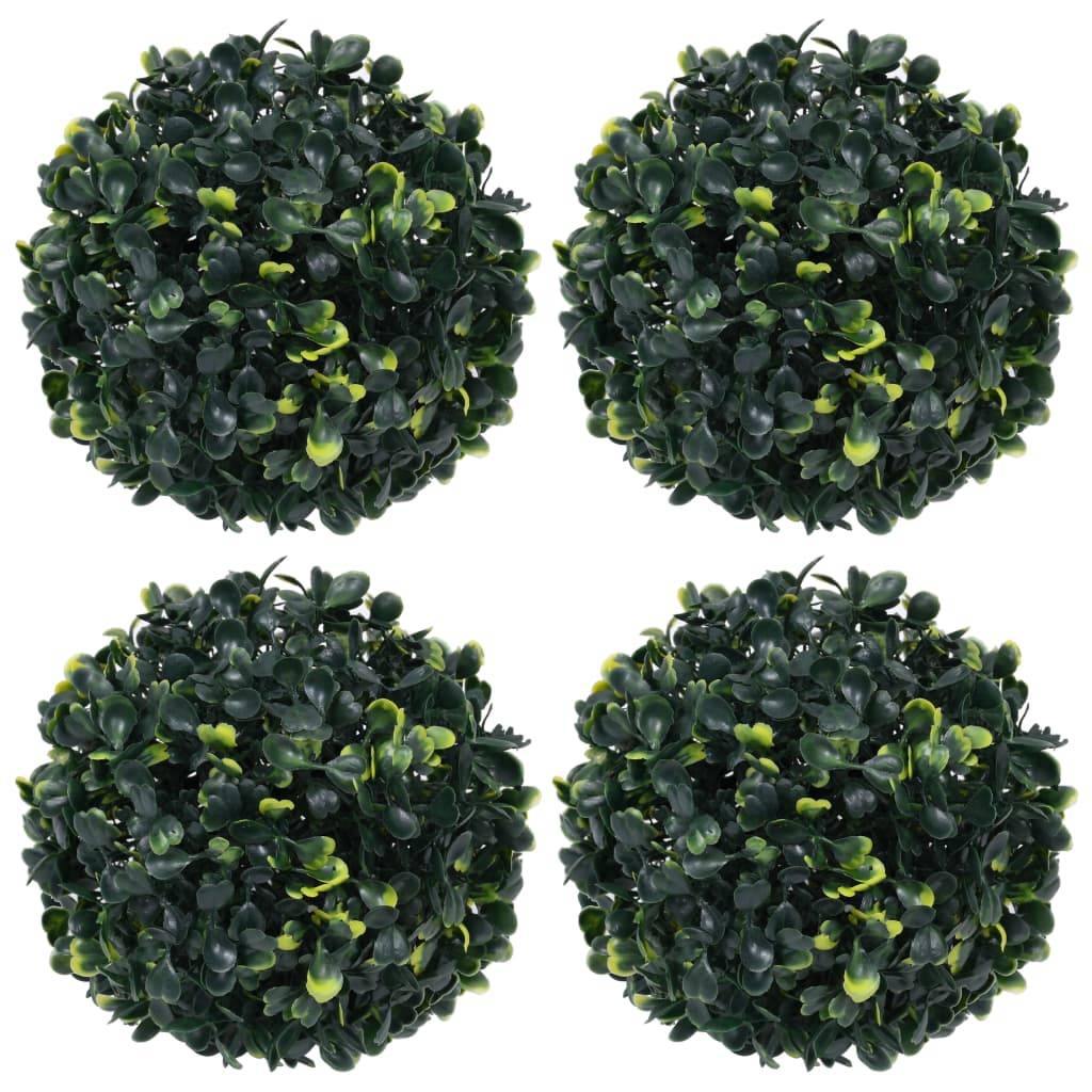 Boules de buis artificielles polyéthylène vert 12 x 12 x 12 cm, poids:0.3kg - PANGIVO - Image 1