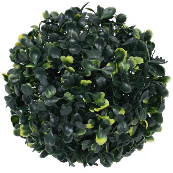 Boules de buis artificielles polyéthylène vert 12 x 12 x 12 cm, poids:0.3kg - PANGIVO - Image 2