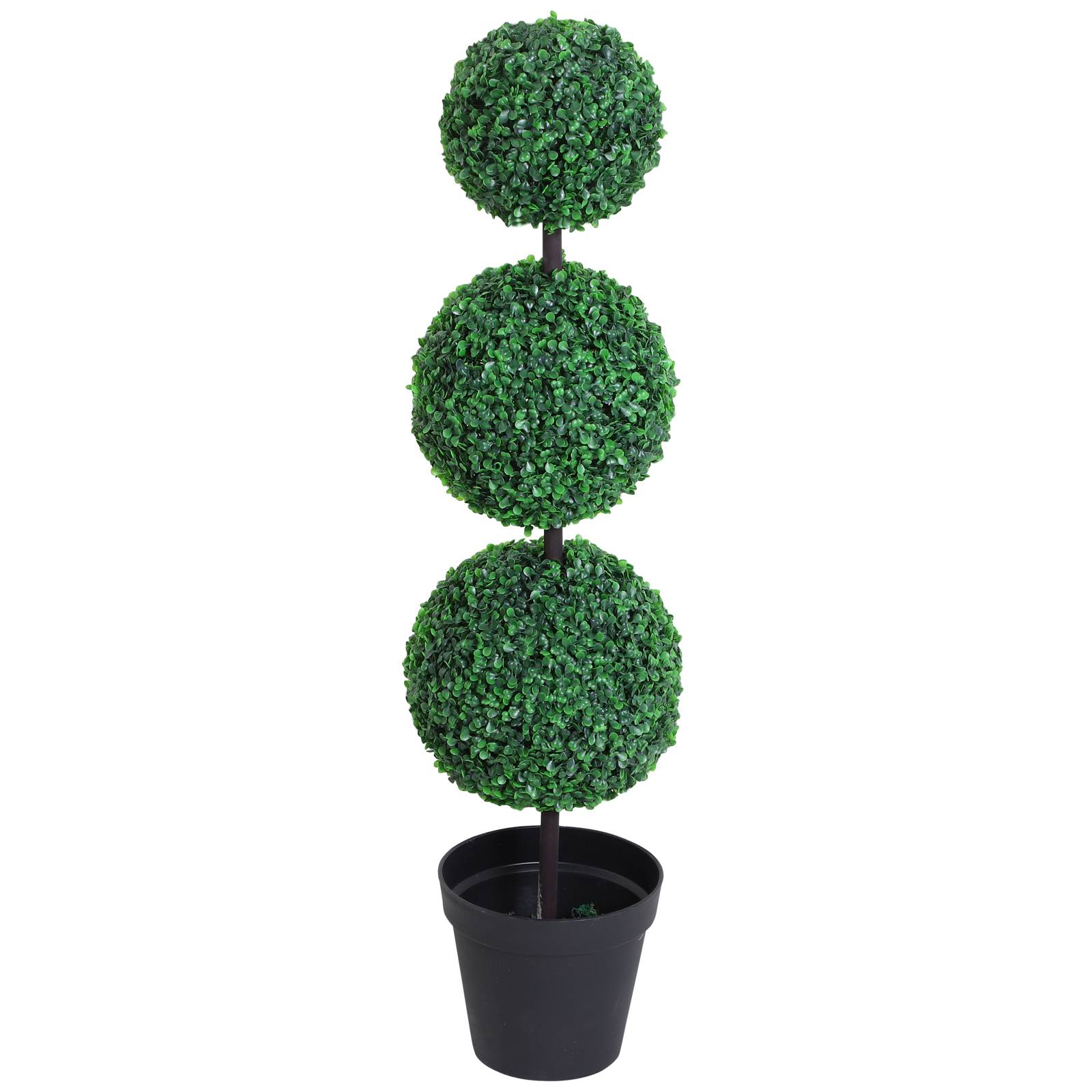 Buis artificiel topiaire plastique aménagement intérieur extérieur 112cm vert - ComfortXL Outdoor Living - Image 2