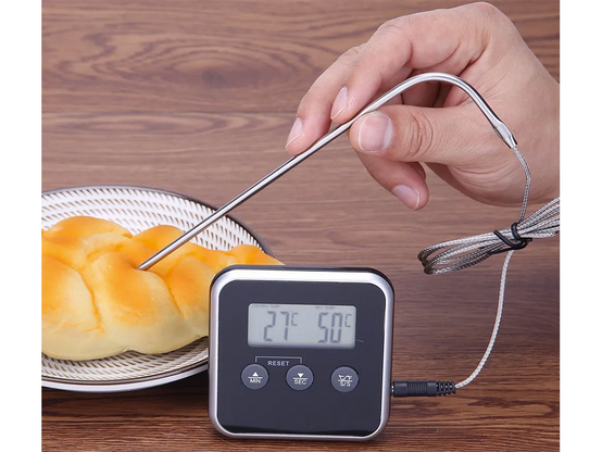 Thermomètre digital avec thermosonde pour rôtir la viande fumoir minuterie alarme lcd - Image 3