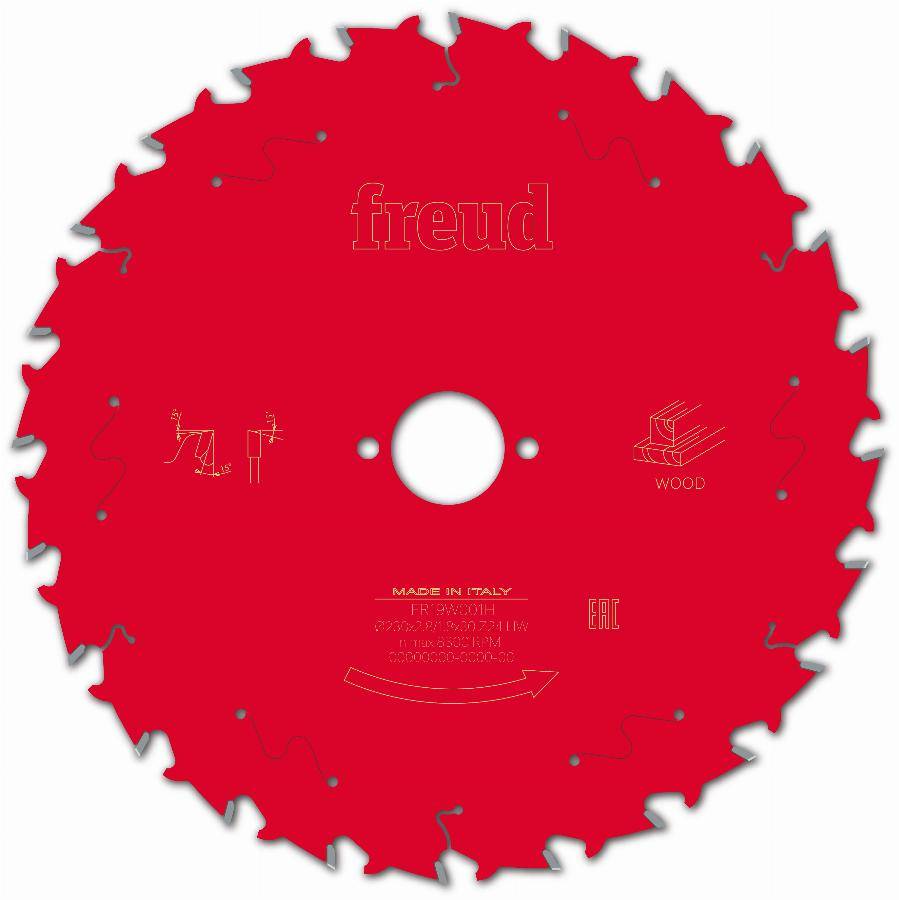 Lame pour scie circulaire portative FREUD - Ø230 2,8/1,8 AL30 Z24 BA 15° - F03FS09728 -FR19W001H - Image 2