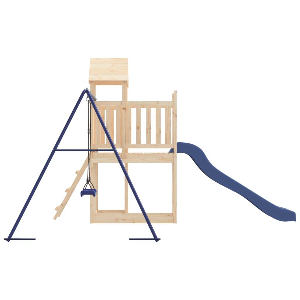 Helloshop26 - Aire de jeux d'extérieur balançoires toboggan portiques robuste jeux jardin 286 x 378 x 214 cm bois de pin massif - Image 5