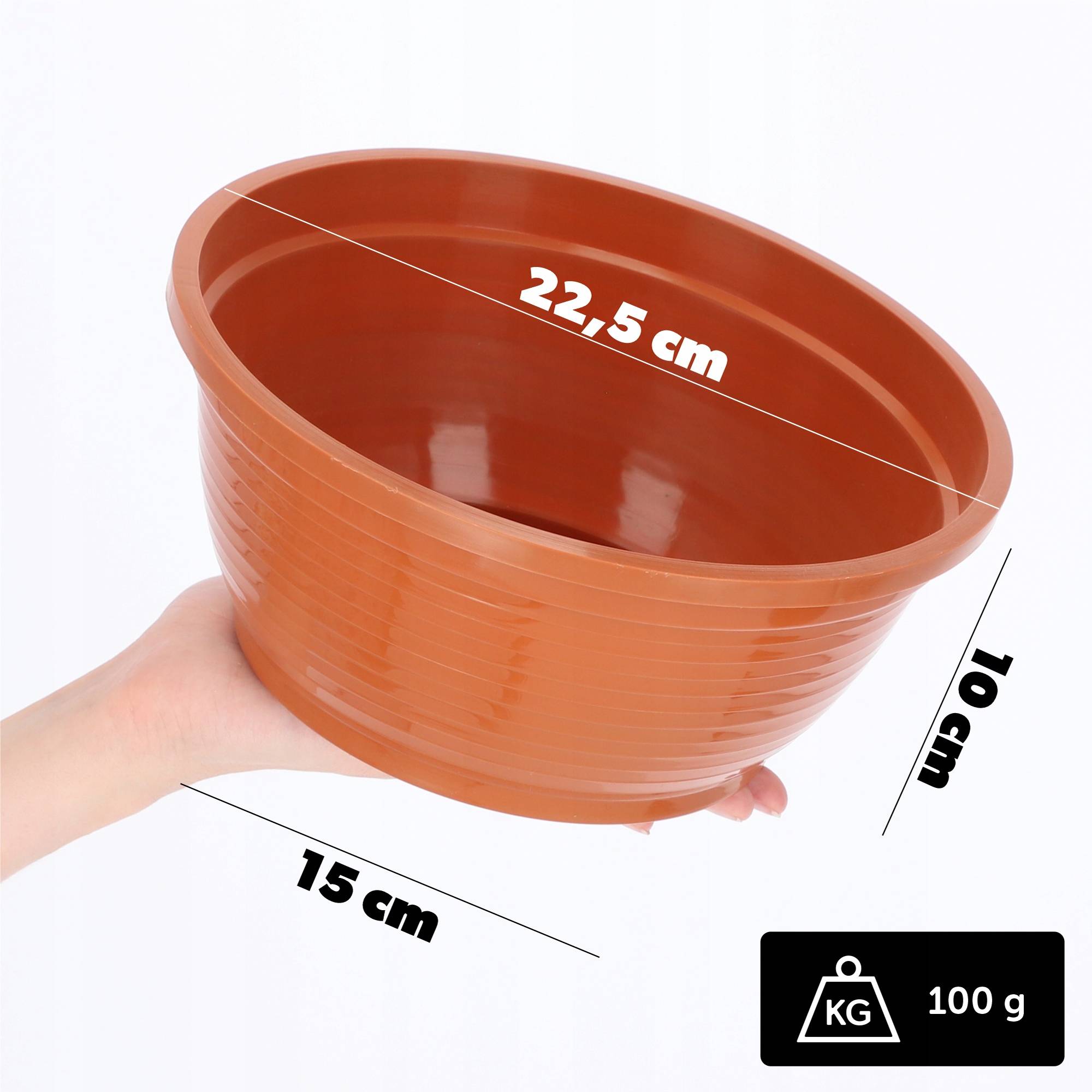 Pot de Fleur pour Cimetière Pierre Tombale en Plastique Bol de Cimetière 22cm - Image 2