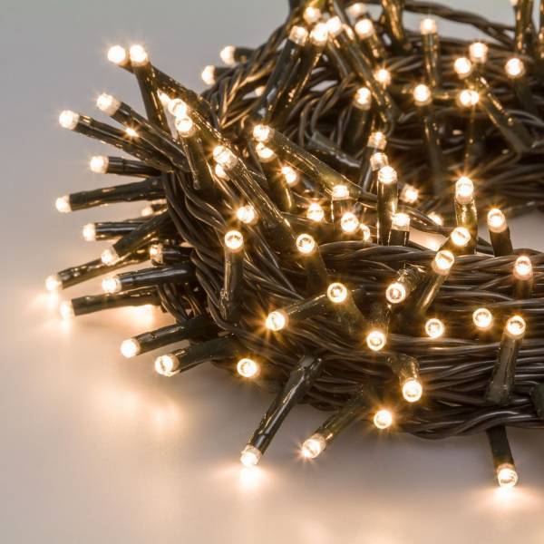 Lotti - Guirlande lumineuse 13m 180 miniLED blanc chaud câble vert 8 jeux de lumière Lotti - Image 4