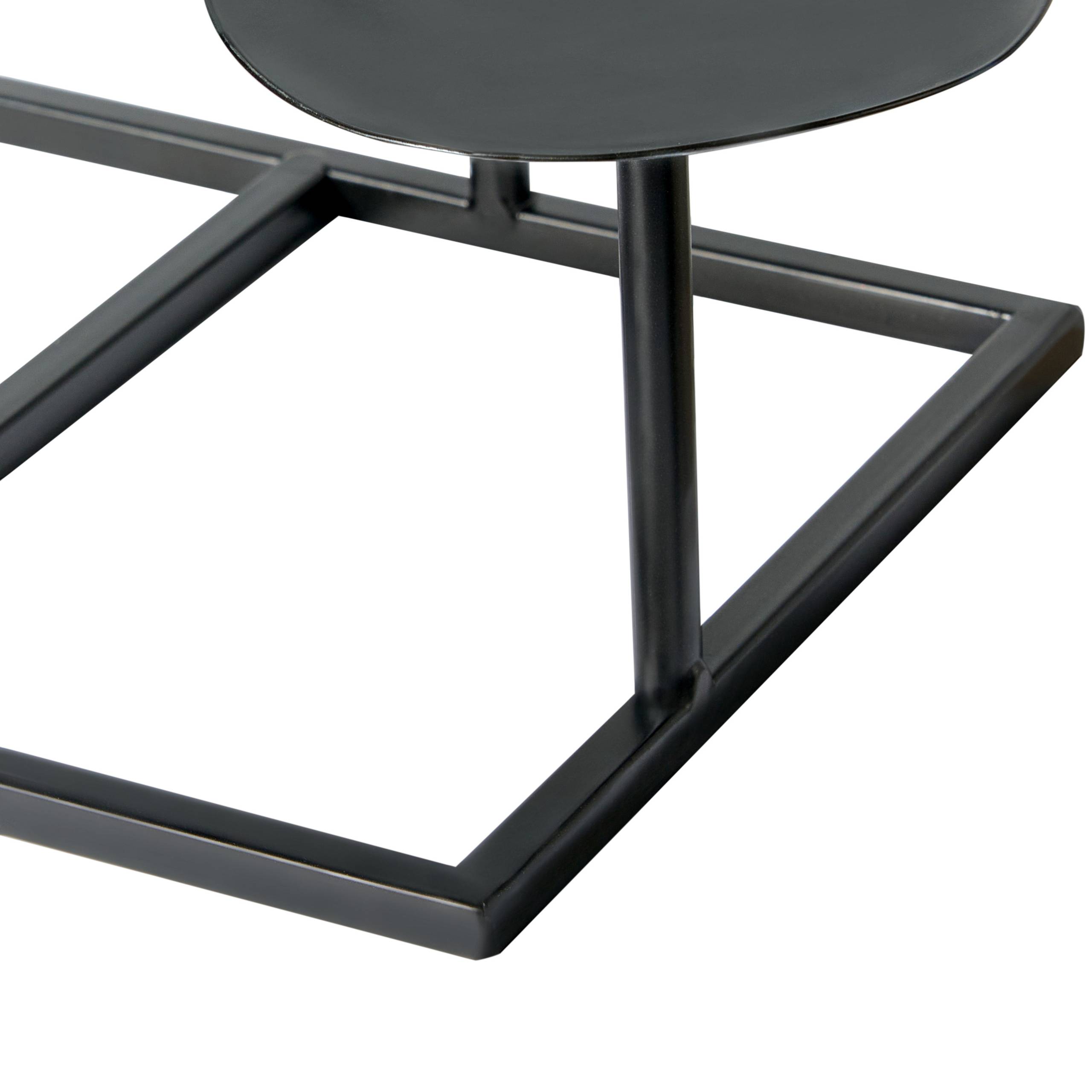 Beliani - Bougeoir Métal Noir LAMEGO - 52x22x23- Beliani - Image 6